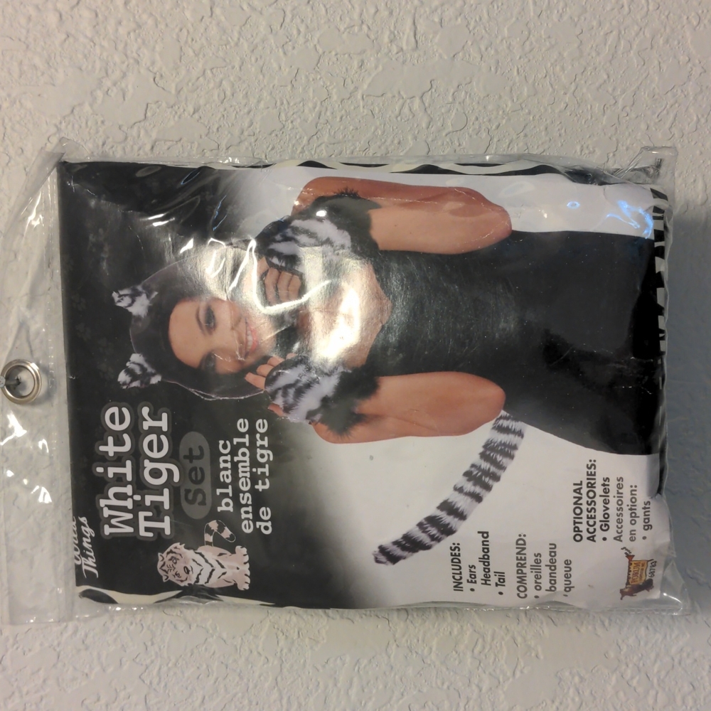 White Tiger costume set -- cat ears and tail